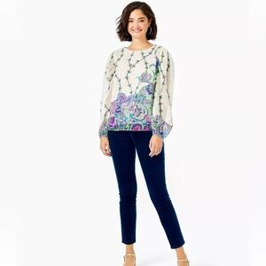Lilly Pulitzer Size L Miriam Top Blouse Best‎ Kept Secret NWOT